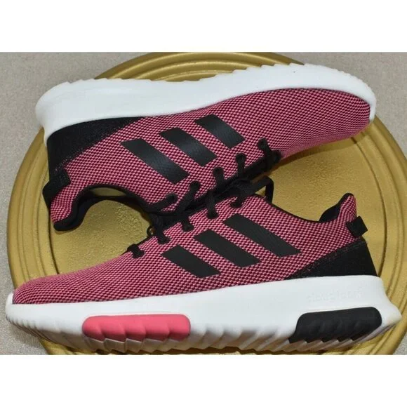 Adidas Womens Cloudfoam Racer TR J Super Pink Running Sneakers Shoes Size 6 - Picture 7 of 10